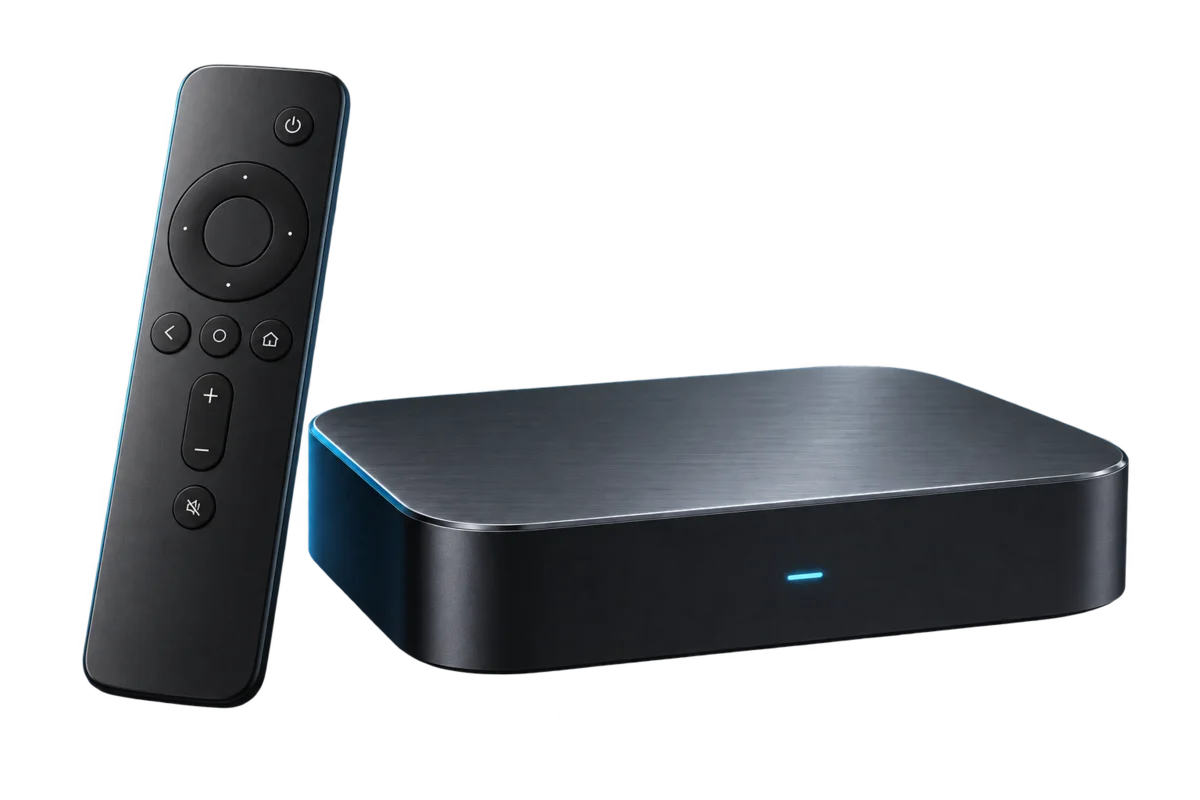 Concept graphite set-top box and television remote